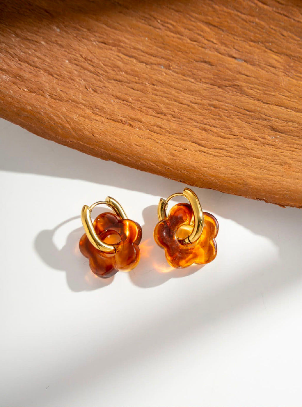 Boucles d’oreille fleur colorées