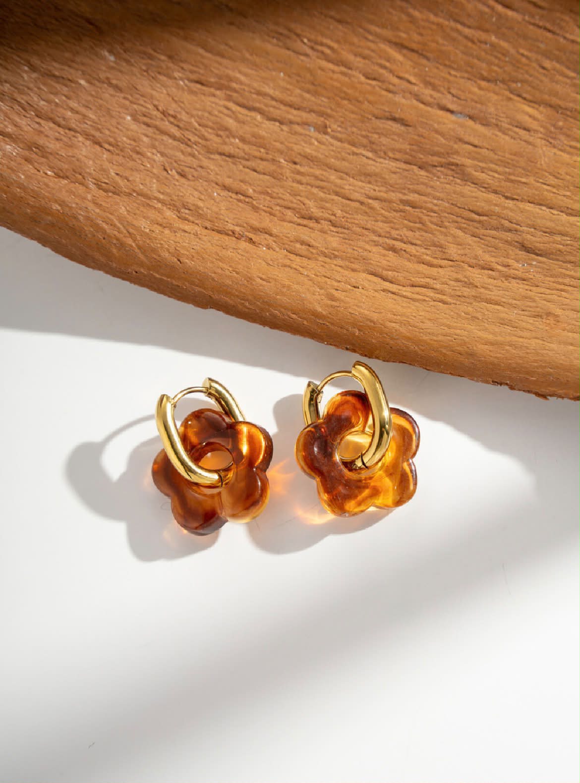 Boucles d’oreille fleur colorées