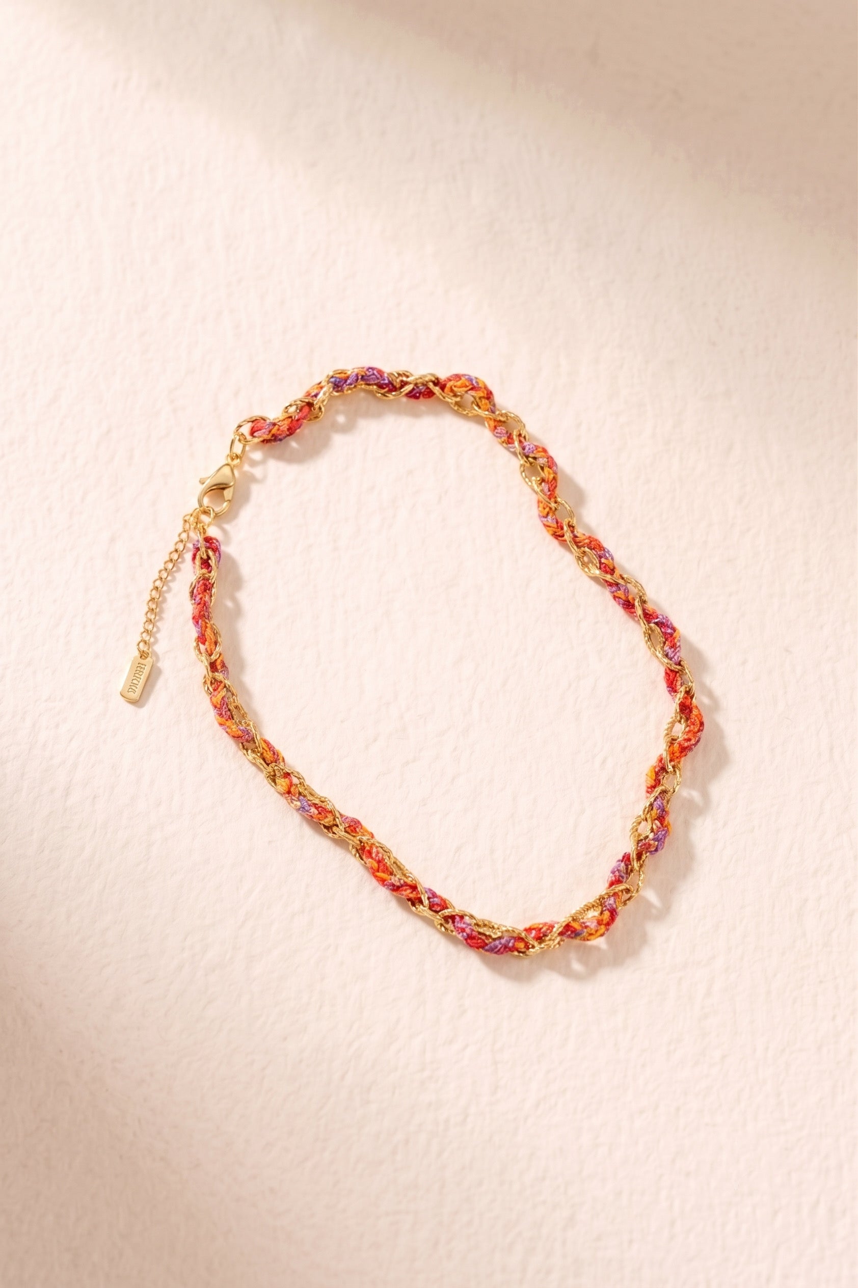 Collier tressé avec maillon