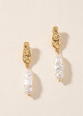 Boucles d'oreilles perles texturées