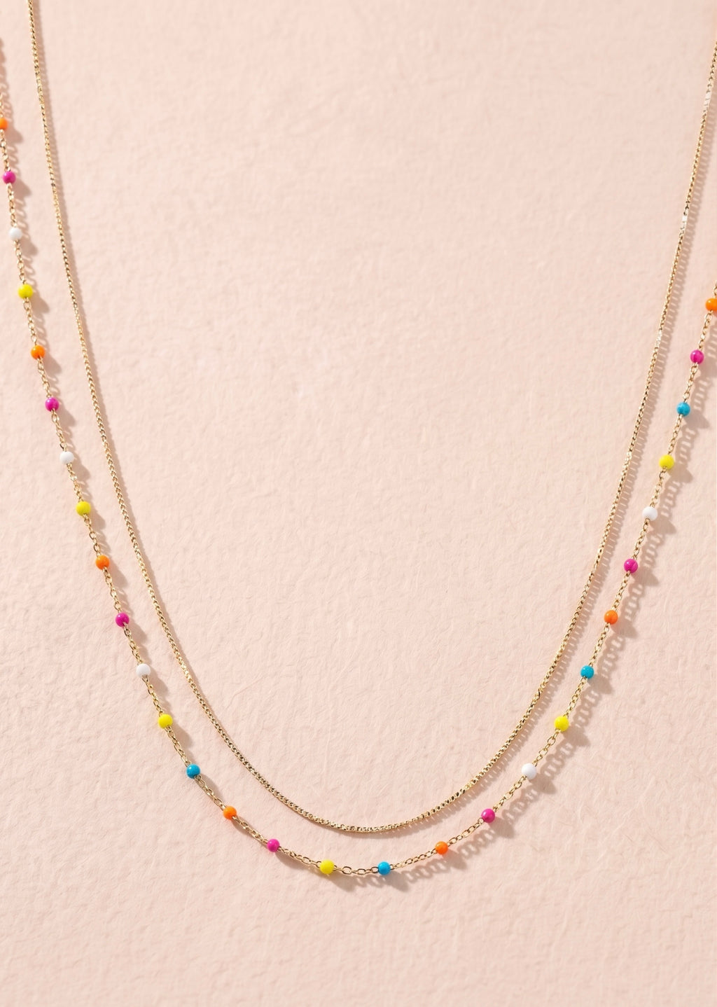 Collier double coloré