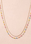 Collier double coloré