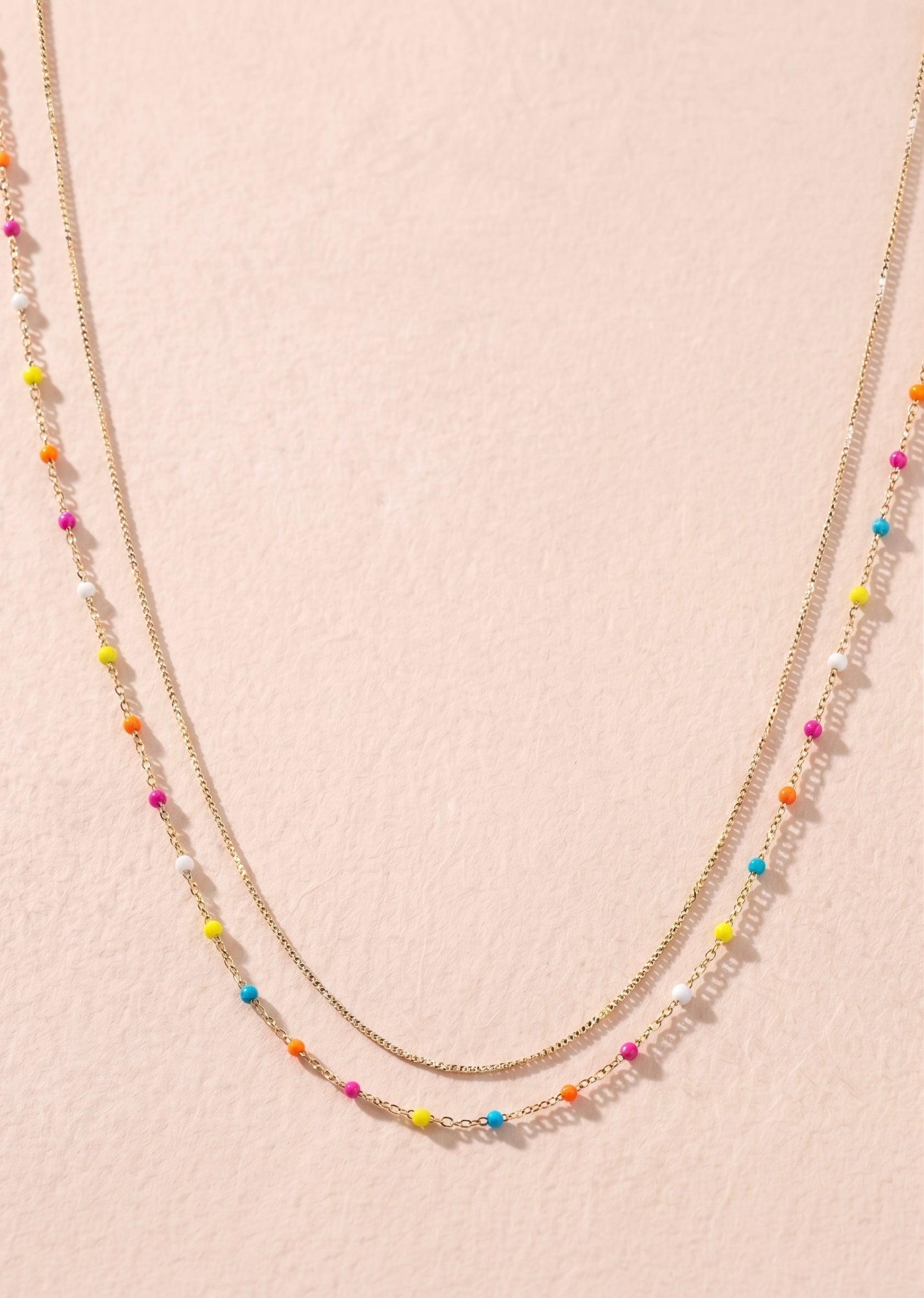Collier double coloré