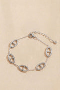 Bracelet à maillons ovales en acier inoxydable